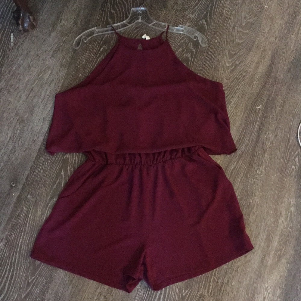 Tyche romper maroon